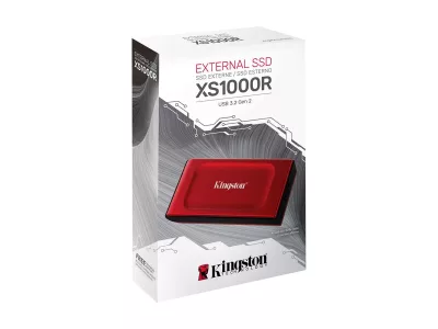 DISCO SOLIDO EXTERNO SSD KINGSTON XS1000 2TB PORTABLE - RED