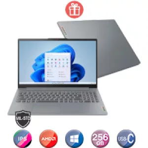 LENOVO IDEAPAD SLIM 3 15AMN8 RYZEN 5 7520U 8GB RAM 256GB SSD 15.6'' FHD WINDOWS 11