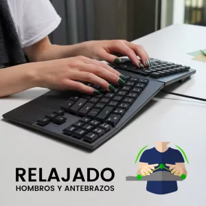 PERIXX PERIBOARD-335BL-ES – TECLADO ERGONÓMICO USB ESPAÑOL