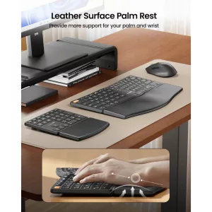 Combo Mouse y Teclado Español Ergonómico Inalámbrico 3en1 ProtoArc Ekm04