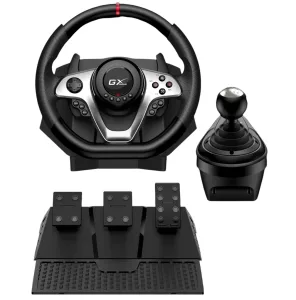 Volante Genius SpeedMaster X1 con vibracion, pedales y cambios