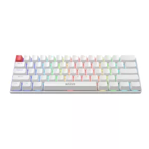 Teclado Marvo Mecánico Kg933g 60% Sw Red Ing Wh