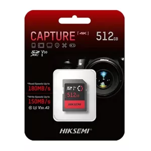 TARJETA DE MEMORIA SDXC HIKSEMI CAPTURE 512GB PARA CAMARA FOTOGRAFICA