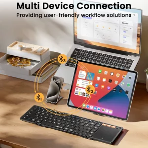 Teclado Con Touchpad Plegable Bluetooth ProtoArc Xk01-tp