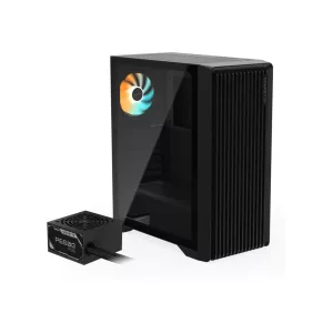 KIT GABINETE GIGABYTE C103 GLASS C/1 VENTILADOR  + FUENTE P650G 650W 80 PLUS GOLD 