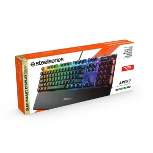 TECLADO GAMING STEELSERIES APEX 7 MECANICO RGB RED SWITCH US  - BLACK