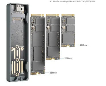 CASE BAHIA EXTERNO HIKSEMI MD202 PARA SSD M.2 NVME Y SATA USB-C - PORTABLE