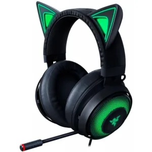 AURICULARES GAMING RAZER KRAKEN KITTY CHROMA RGB USB CABLEADO - BLACK