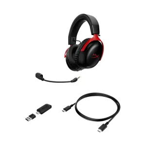 AURICULARES HYPERX CLOUD III S WIRELESS GAMING – BLACK/RED
