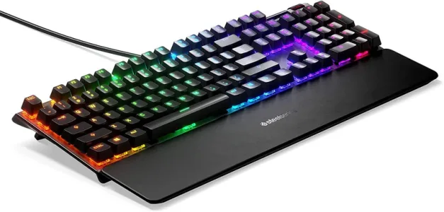 TECLADO GAMING STEELSERIES APEX 7 MECANICO RGB RED SWITCH US  - BLACK