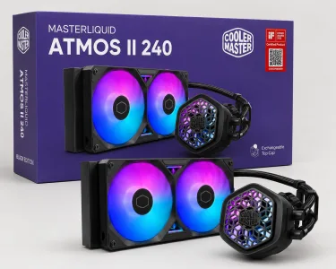 WATER COOLING - ENFRIAMIENTO LIQUIDO COOLER MASTER MASTERLIQUID ATMOS II VRM FAN ARGB 240 - BLACK