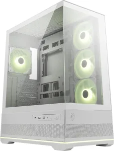 GABINETE GAMING MSI MAG PANO 110R PZ WHITE C/ 4 VENTILADORES ARGB