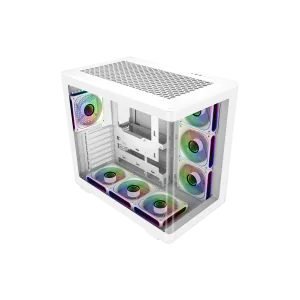 GABINETE COOLER MASTER ELITE 600 C/7 VENTILADORES ARGB - WHITE