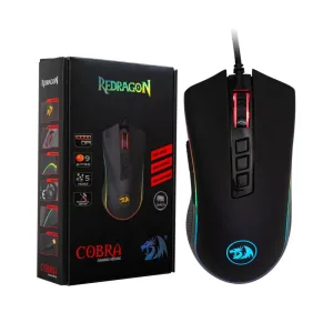 MOUSE GAMING REDRAGON COBRA CHROMA M711 CABLEADO - BLACK