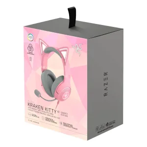 AURICULARES GAMING RAZER KRAKEN KITTY V2 USB CABLEADO – QUARTZ PINK 