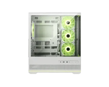 GABINETE GAMING MSI MAG PANO 110R PZ WHITE C/ 4 VENTILADORES ARGB