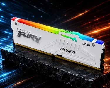 MEMORIA KINGSTON FURY BEAST RGB WHITE 16GB DDR5 5200MTS 