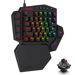 TECLADO GAMING REDRAGON DITI K585 ONE-HANDED MECANICO RGB - BLACK