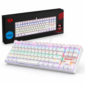 TECLADO MECANICO GAMING MECANICO REDRAGON KUMARA K552 RAINBOW CABLEADO - WHITE 
