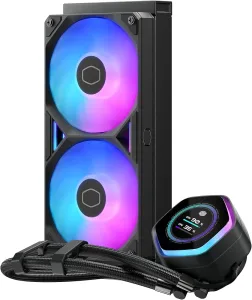 WATER COOLING - ENFRIAMIENTO LIQUIDO COOLER MASTER MASTERLIQUID ATMOS II LCD 240 ARGB - BLACK