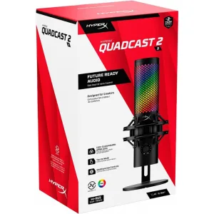 MICROFONO GAMING HYPERX QUADCAST 2 S USB - BLACK