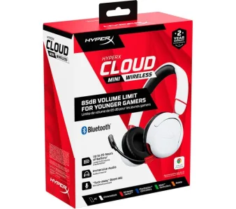AURICULARES GAMING HYPERX MINI CLOUD KIDS INALAMBRICO - WHITE