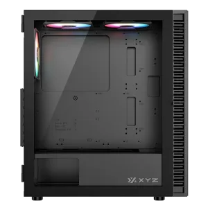 GABINETE GAMER XYZ  AIRONE 100 MESH C/6 VENTILADORES - BLACK 