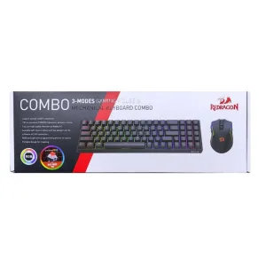 COMBO GAMING TECLADO Y MOUSE MECANICO REDRAGON S136 78% INALAMBRICO - BLACK