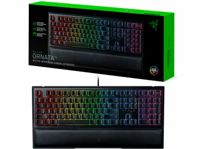 TECLADO GAMING RAZER ORNATA V2 HIBRIDO MECA-MEMBRANA RGB CABLEADO - BLACK