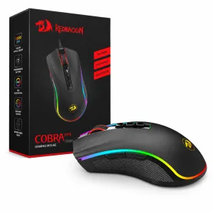 MOUSE GAMING REDRAGON COBRA FPS M711-FPS RGB CABLEADO - BLACK