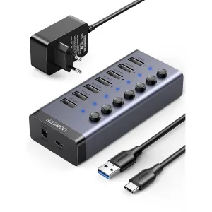 Hub Ugreen Usb-a 3.0/7 Puertos/5gbps