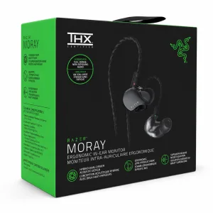 AURICULARES IN-EAR RAZER MORAY PARA STREAMING Y GAMING CABLEADO - BLACK