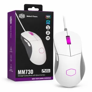 MOUSE GAMING COOLER MASTER MM730 ULTRALIVIANO CABLEADO - WHITE