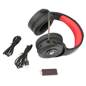 AURICULARES GAMING REDRAGON PELOPS H818 INALAMBRICO - BLACK/RED