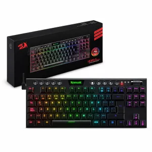 TECLADO GAMING MECANICO REDRAGON HORUS K622 TKL RGB LOW PROFILE CABLEADO - BLACK