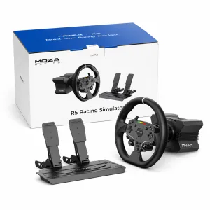 VOLANTE Y PEDALERA MOZA R5 RACING BUNDLE DIRECT DRIVE – SIMULADOR DE CARRERAS PARA PC