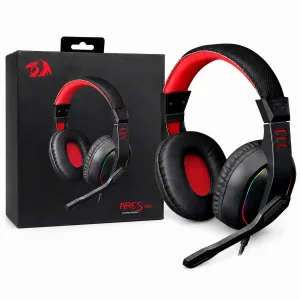 AURICULARES GAMING REDRAGON ARES H120 RGB CABLEADO - BLACK