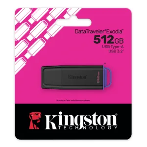 PENDRIVE KINGSTON DATATRAVELER EXODIA G2 512GB USB 3.2 – BLACK/VERY VIOLET 