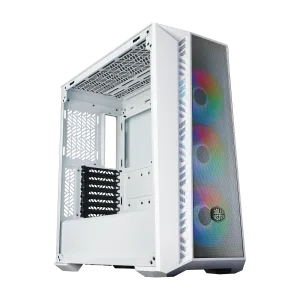 GABINETE COOLER MASTER MASTERBOX 520 MESH WHITE C/ 3 VENTILADORES ARGB - WHITE
