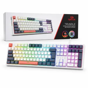 TECLADO GAMING MECANICO REDRAGON TRUNDLE K668WBO RGB FULL SIZE CABLEADO - BLACK/WHITE