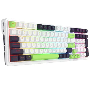 TECLADO GAMING MECANICO REDRAGON EISA K686 WBG RGB 96% TRIPLE CONEXION - WHITE/BLACK/GREEN