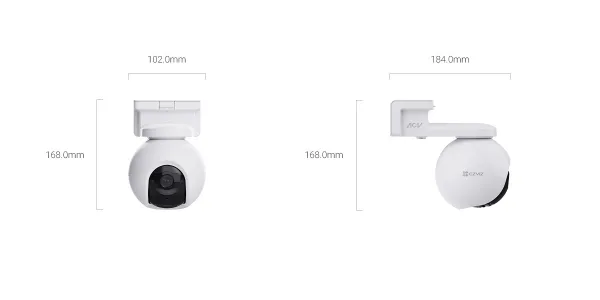 Camara Wifi 6+4G Ezviz EB8 8MP 4K + Panel solar