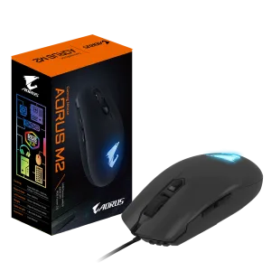 MOUSE GAMING AORUS M2 RGB CABLEADO - BLACK