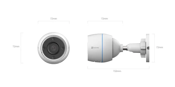 Camara Wifi Ezviz H3C Color 3MP FHD