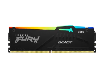 MEMORIA KINGSTON FURY 16GB (1x16GB) DDR5 5600MT/s CL40 FURY Beast Black RGB XMP