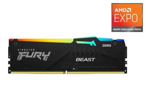 MEMORIA KINGSTON FURY BEAST RGB EXPO 16GB DDR5 6000MT/s 